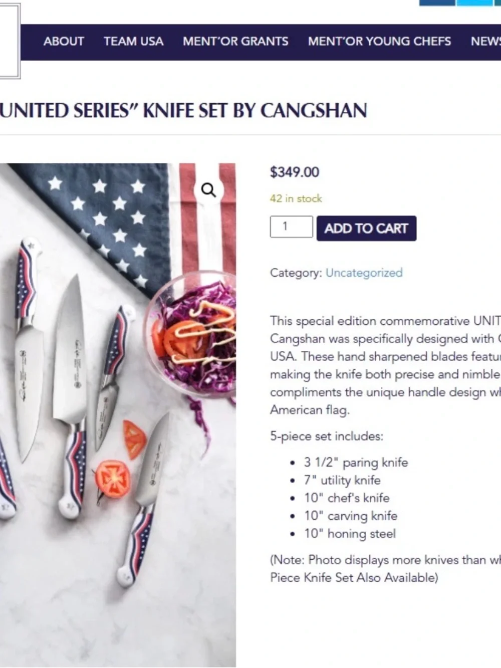 CANGSHAN Limited Edition UNITED SERIES Knife Set 1026122 Cangshan Cutlery NEW